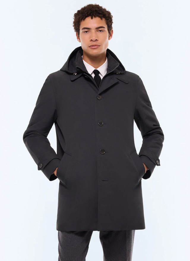 Water-repellent tech fabric parka