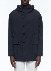 Technical canvas nautical parka
