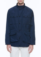 Technical canvas multipockets parka