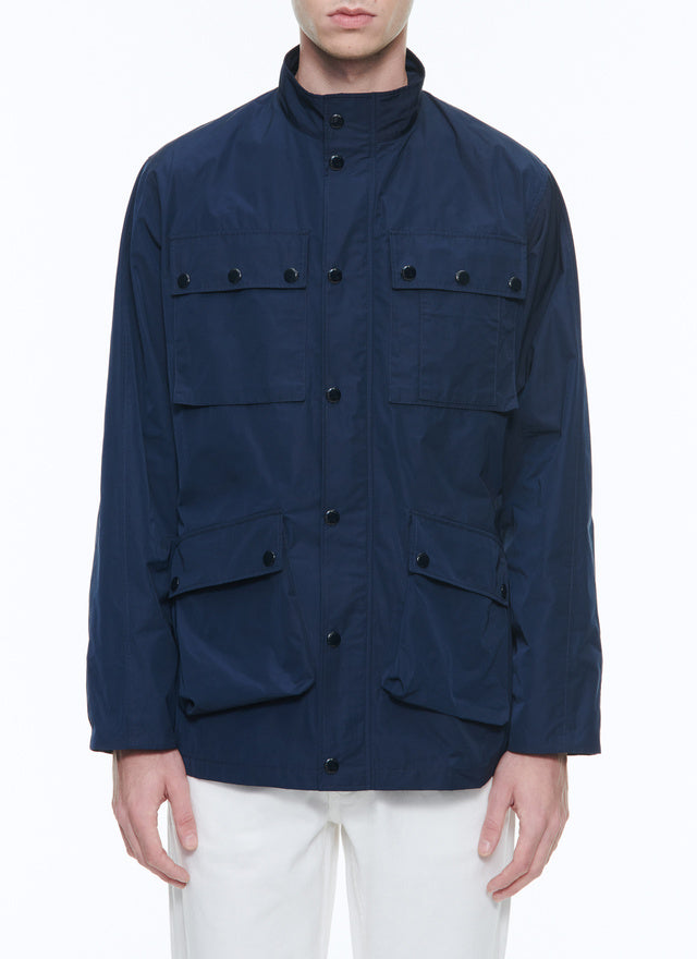 Technical canvas multipockets parka