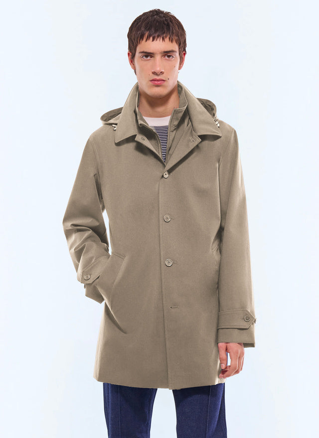 Water-repellent technical parka