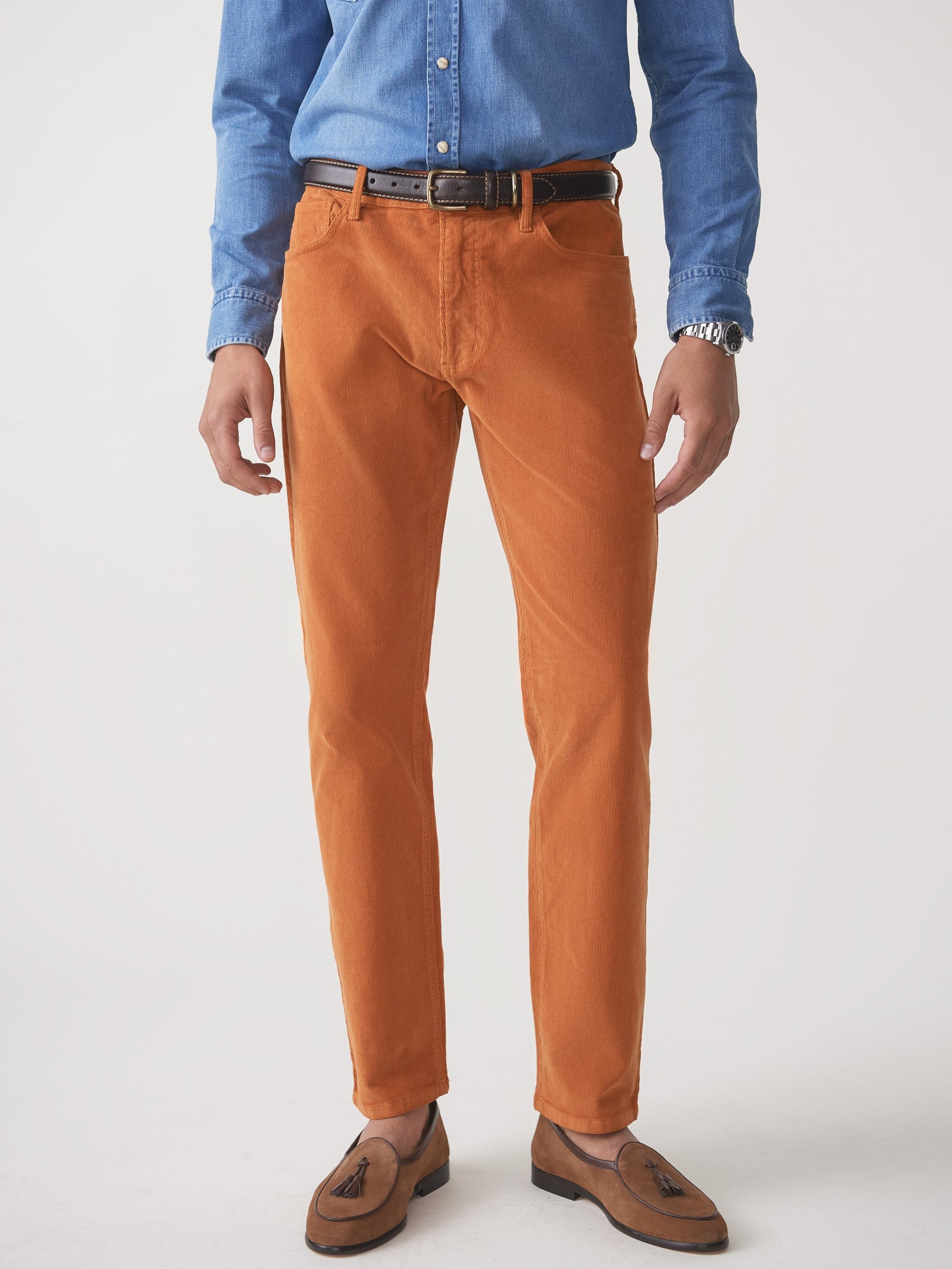 Solid Parker 5 Pocket Straight Pants In Italian Stretch Cord Men S Pants J Mclaughlin