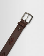 Paton Embroidered Leather Belt