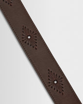 Paton Embroidered Leather Belt