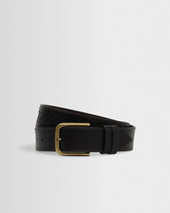 Paton - Dark Brown Embroidered Leather Belt