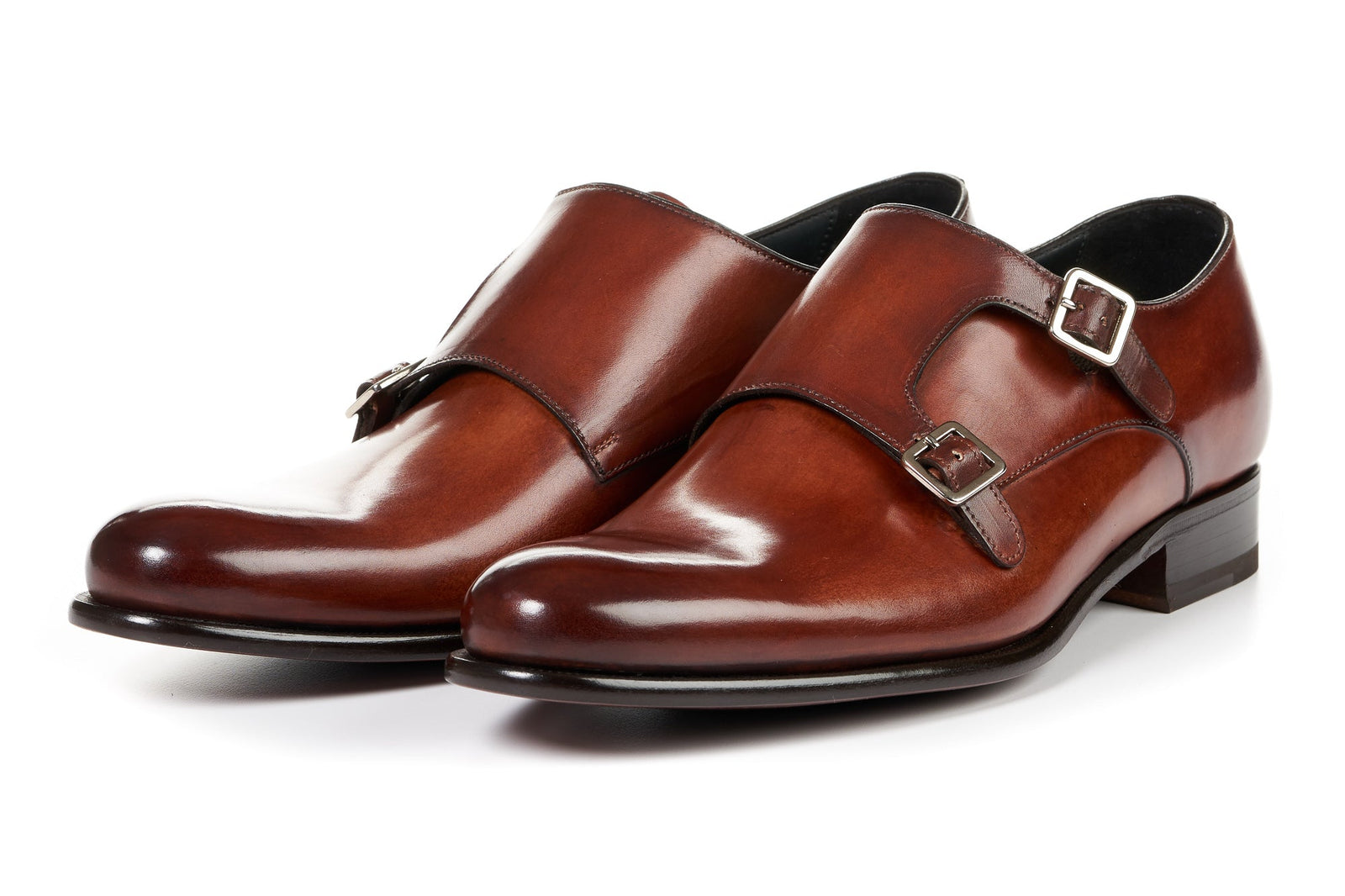 The Poitier Double Monk Strap Havana Brown