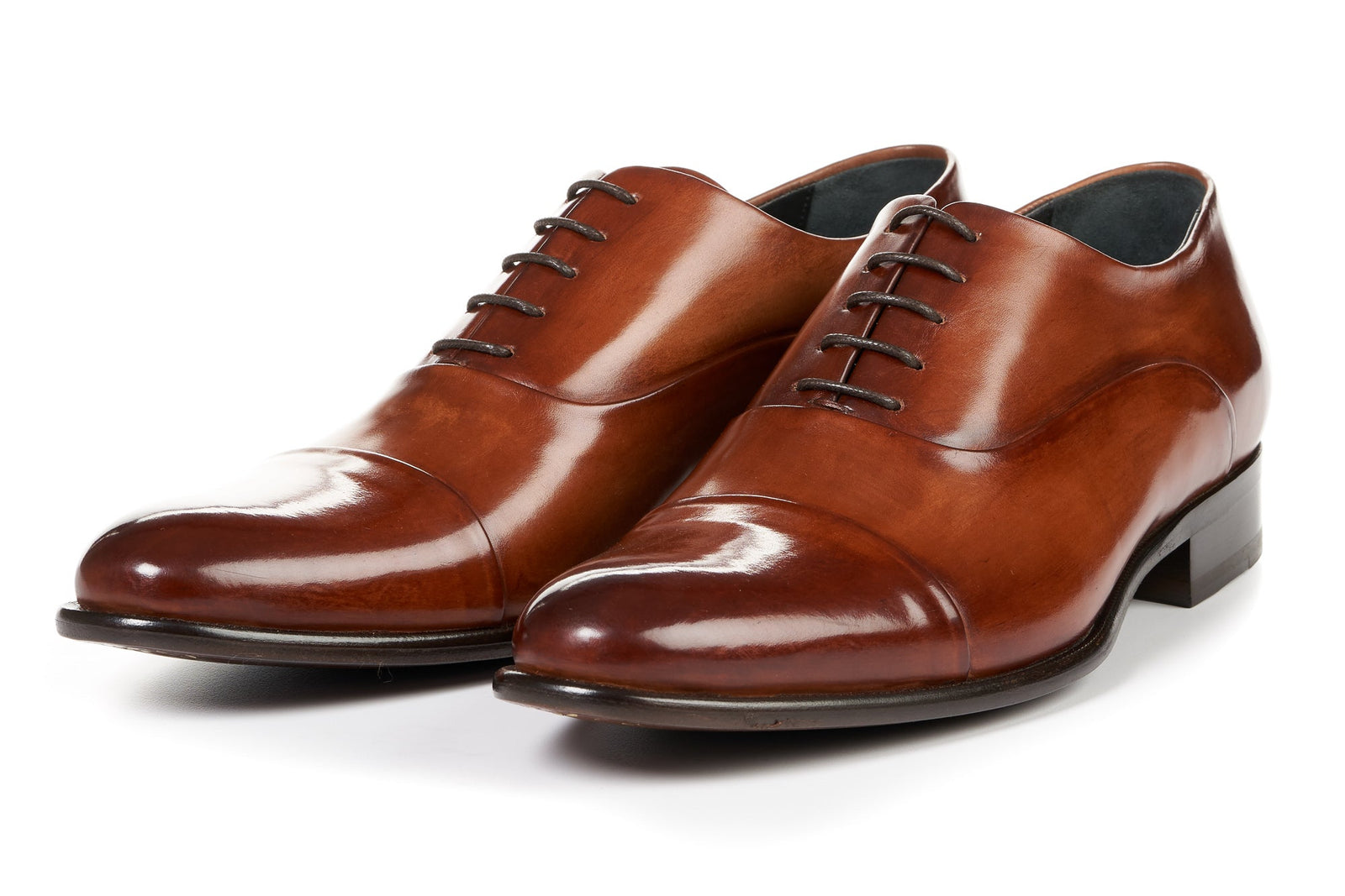 The Cagney Cap Toe Oxford Havana Brown