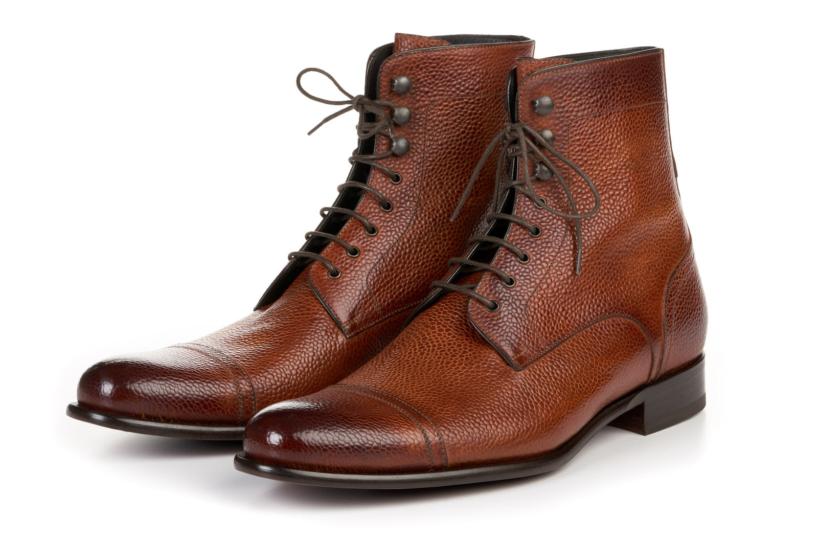 The Jackman Cap Toe Boot Havana Brown
