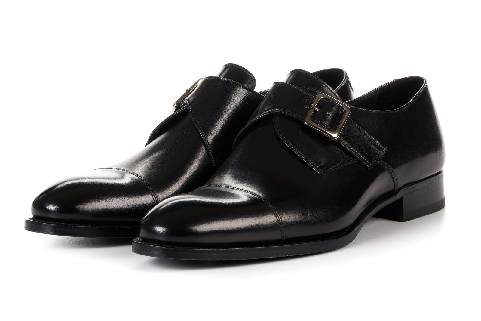 The Olivier Single Monk Strap Nero