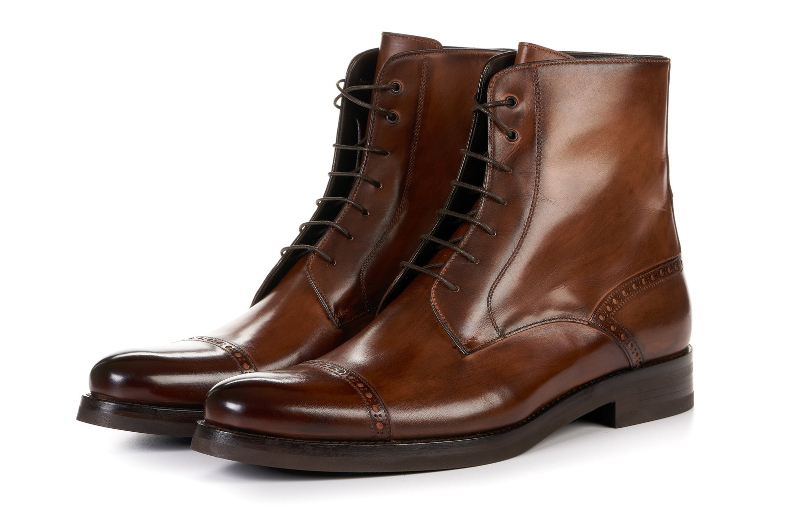 The Presley Lace Up Boot Rubber Sole