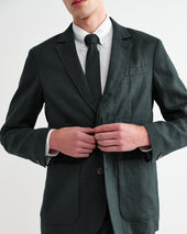 Pavillion Dark Green Linen Tie