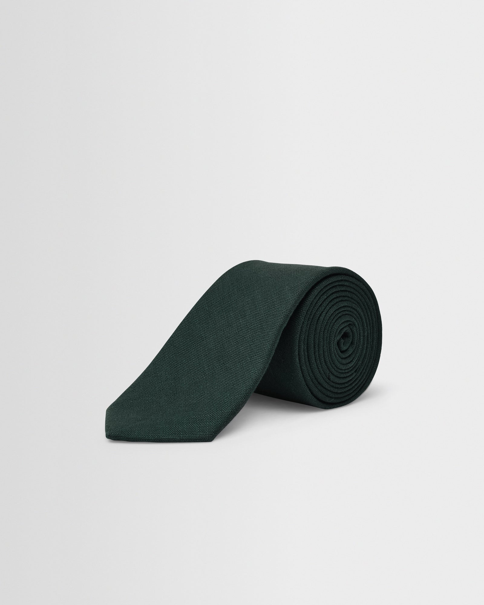 Pavillion Dark Green Linen Tie