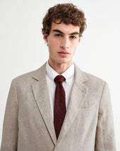 Pavillion Merlot Linen Tie