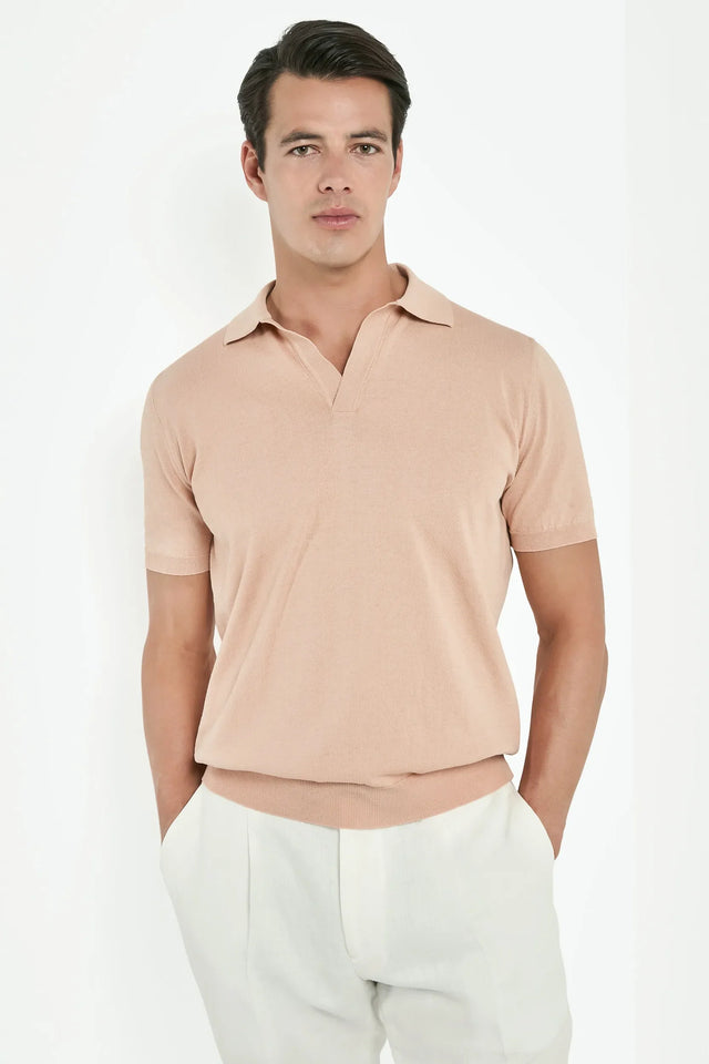 Peach polo - Made in Italy