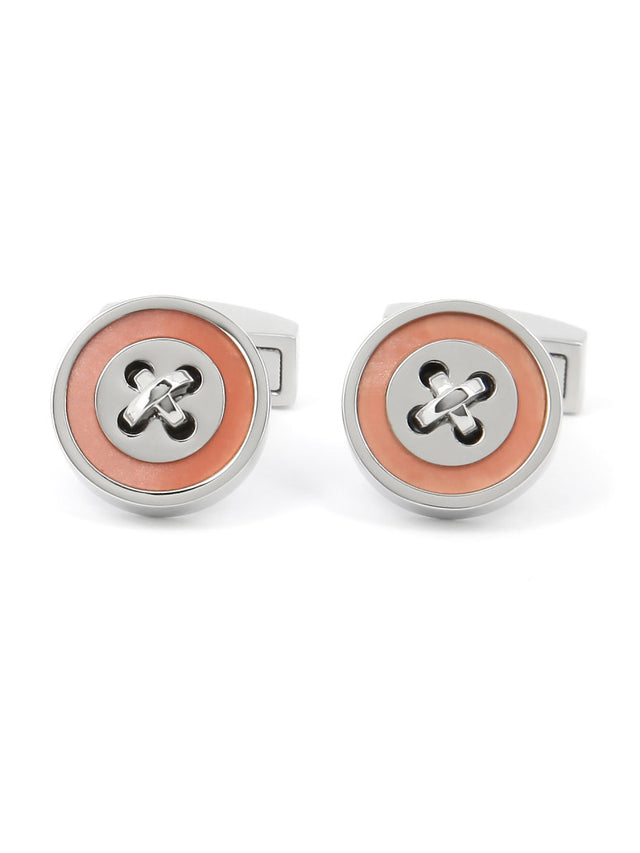 Pearly pink button cufflinks Baltimore