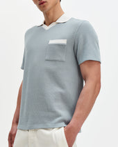 Pendal And Ecru Ribbed Organic Cotton Polo Shirt