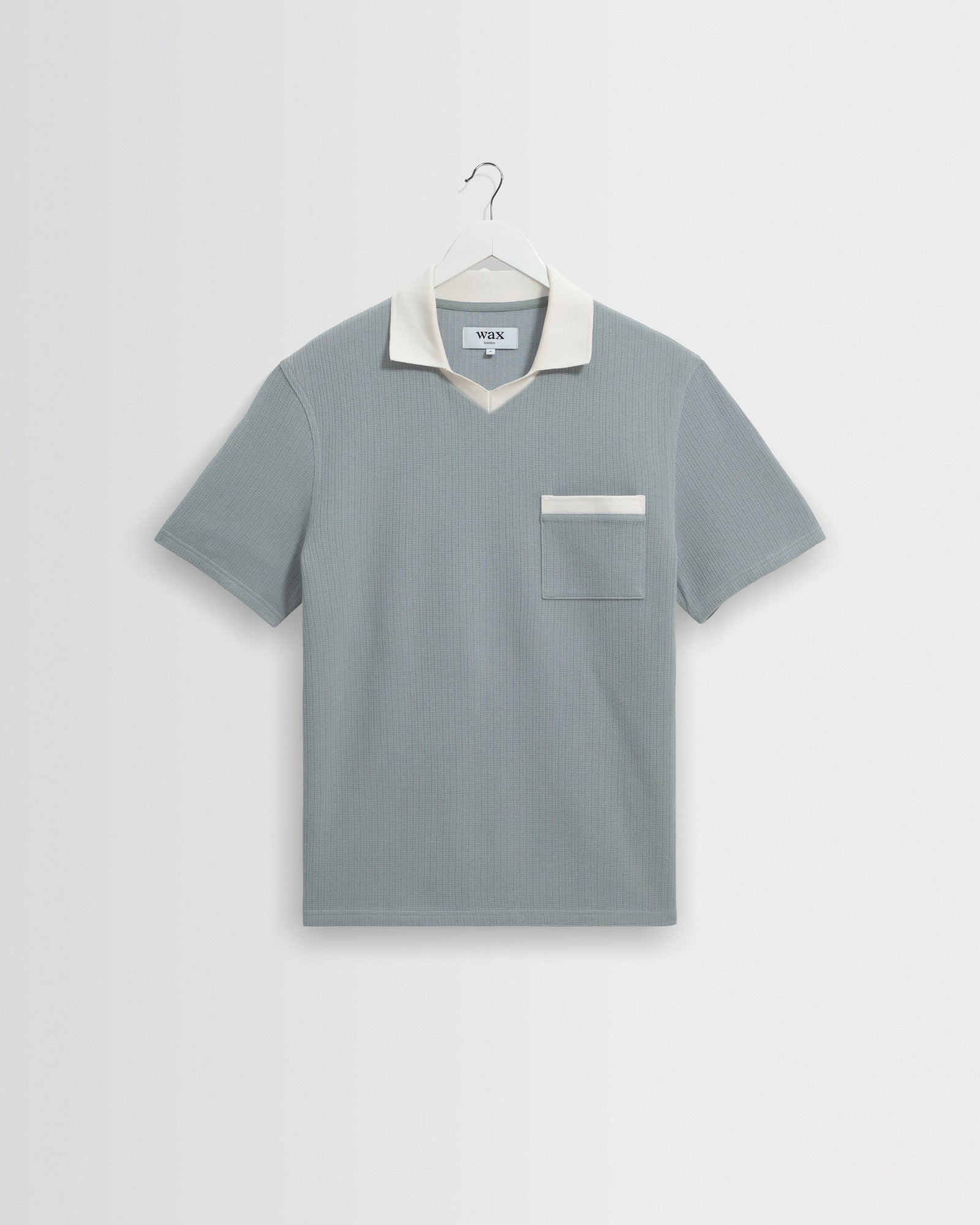 Pendal And Ecru Ribbed Organic Cotton Polo Shirt
