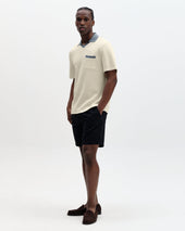 Pendal And Blue Ribbed Organic Cotton Polo Shirt