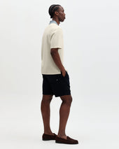 Pendal And Blue Ribbed Organic Cotton Polo Shirt