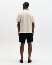 Pendal And Blue Ribbed Organic Cotton Polo Shirt