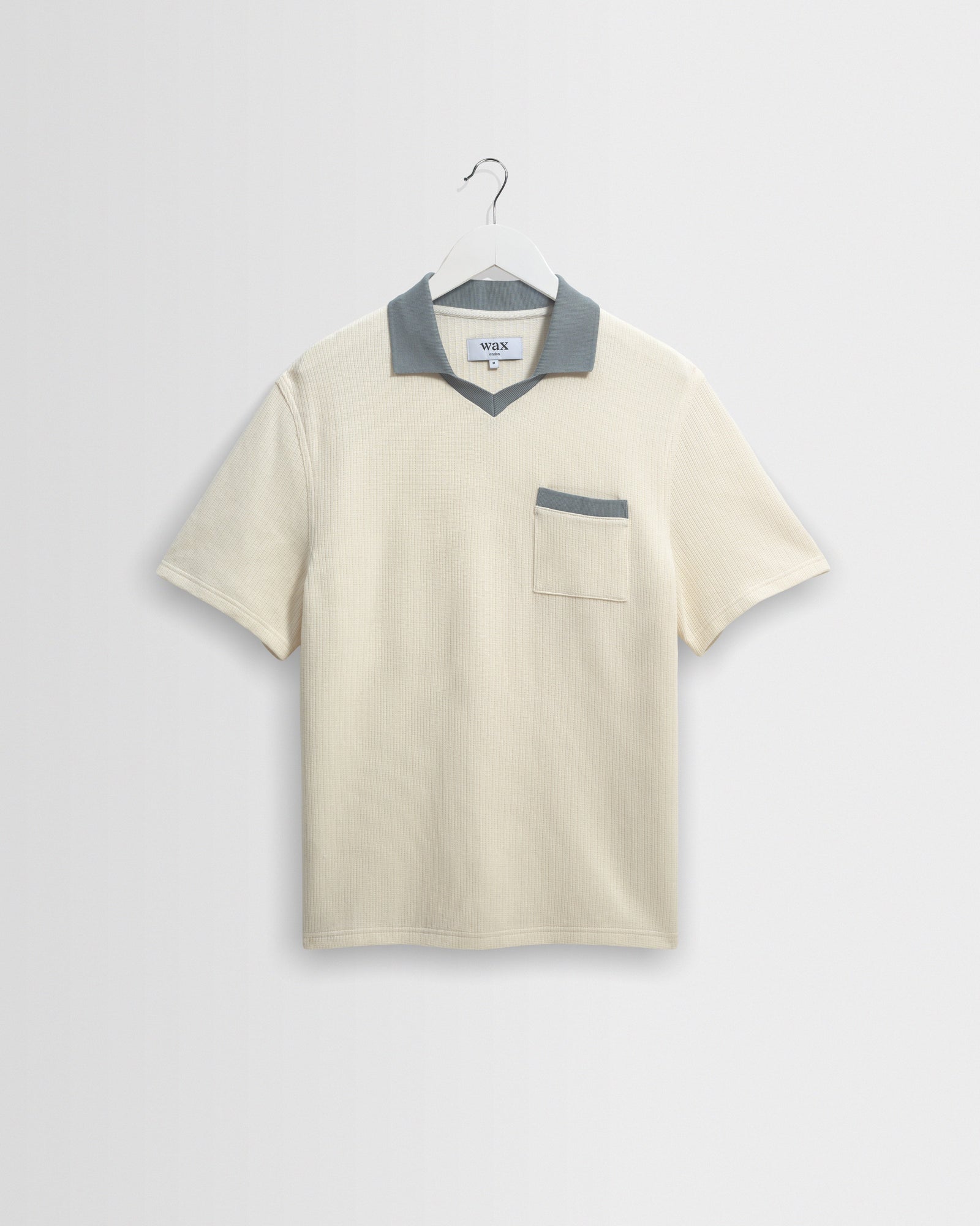 Pendal And Blue Ribbed Organic Cotton Polo Shirt
