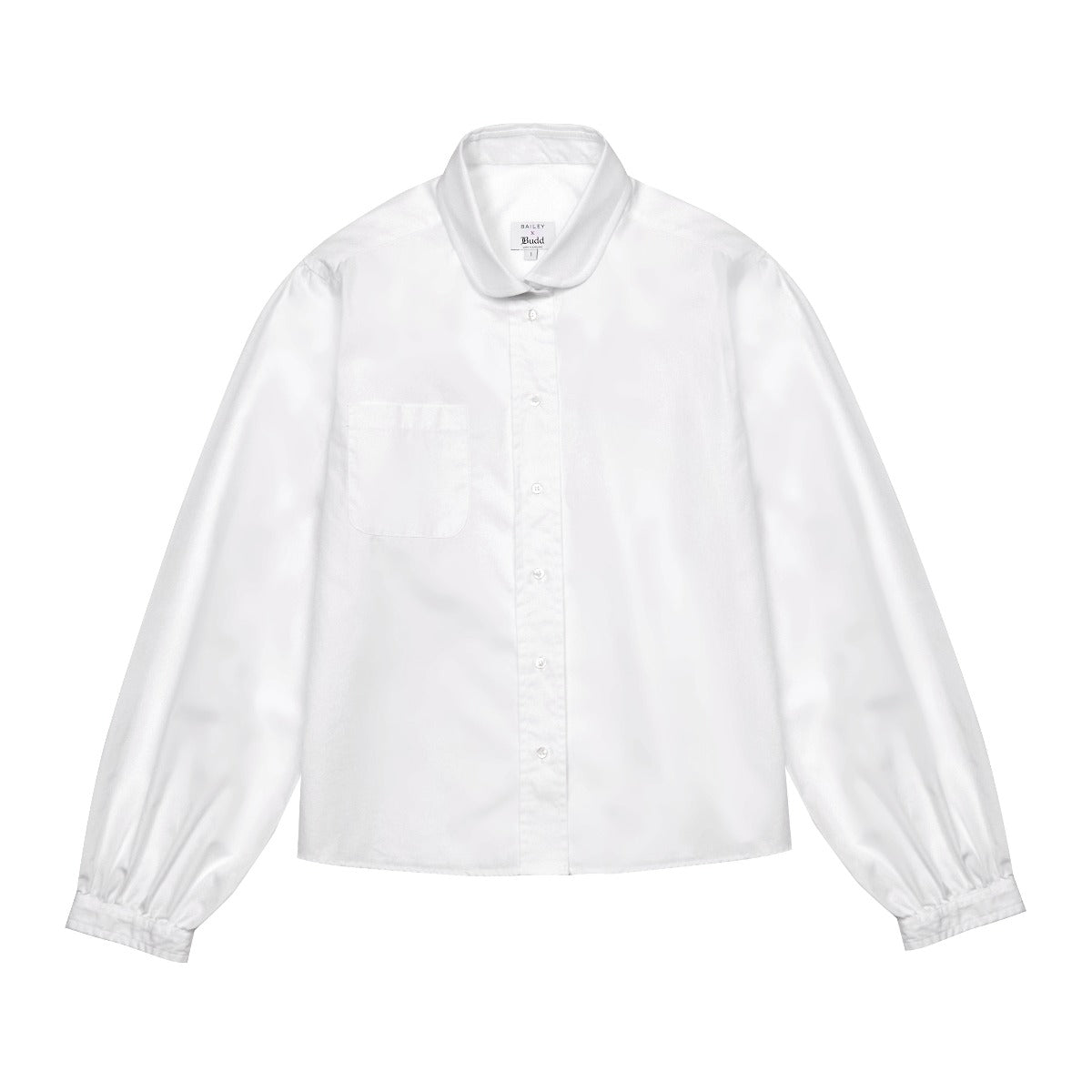 Penny Long Sleeve Plain Cotton Blouse In