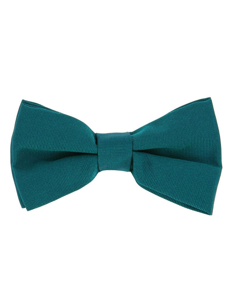 Petrol Blue Bow Tie In Silk