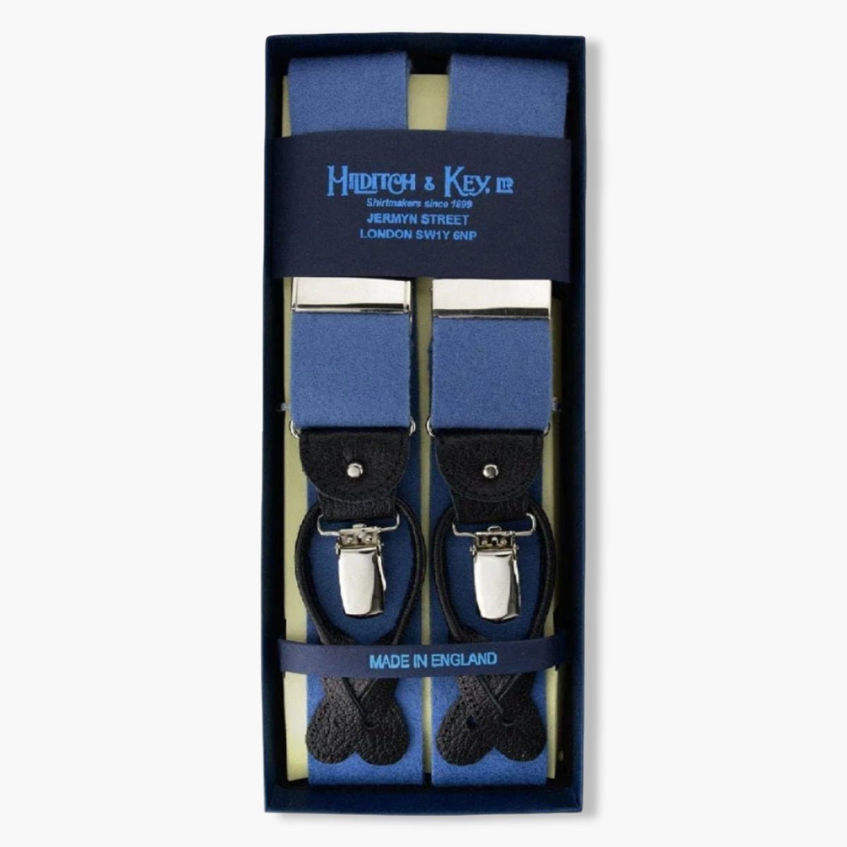 Petrol Blue Pure Wool Boxcloth Braces