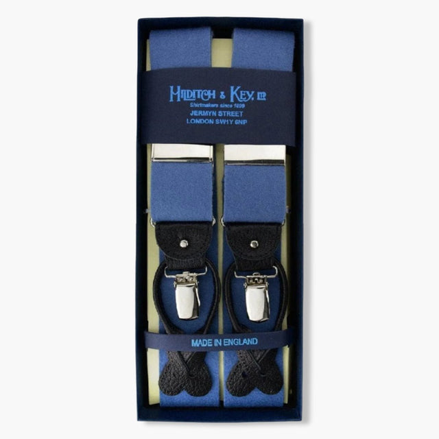 Petrol Blue Pure Wool Boxcloth Braces