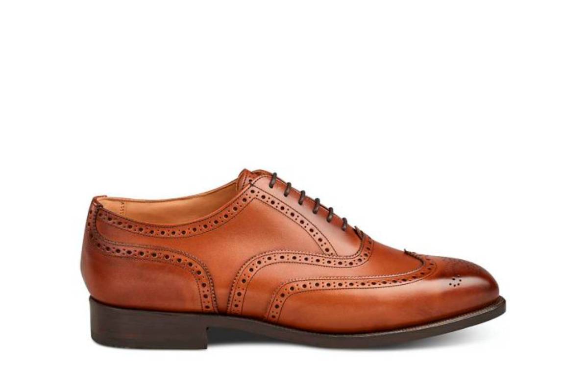 Piccadilly Brogue Oxford City Shoe Beechnut Burnished