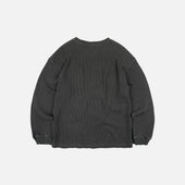 Pigment Dyeing Waffle L S T Shirt Chacoal