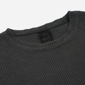Pigment Dyeing Waffle L S T Shirt Chacoal