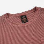 Pigment Dyeing Waffle L S T Shirt Pink