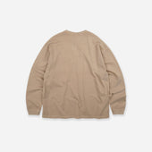 Pigment Pocket Ls T Shirt Beige