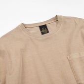 Pigment Pocket Ls T Shirt Beige