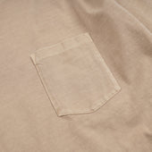 Pigment Pocket Ls T Shirt Beige
