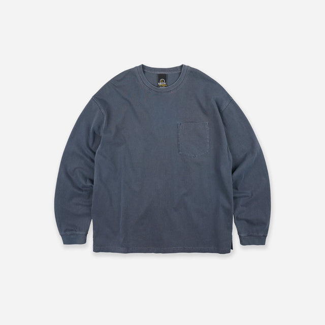 PIGMENT POCKET L/S T-SHIRT - BLUE