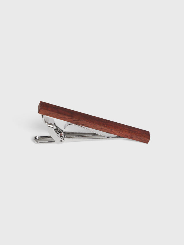 Pince à cravate avec insert bois