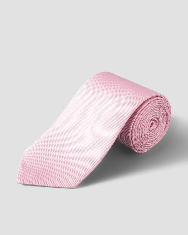 Rosa Krawatte mit Flechtstruktur - Eton