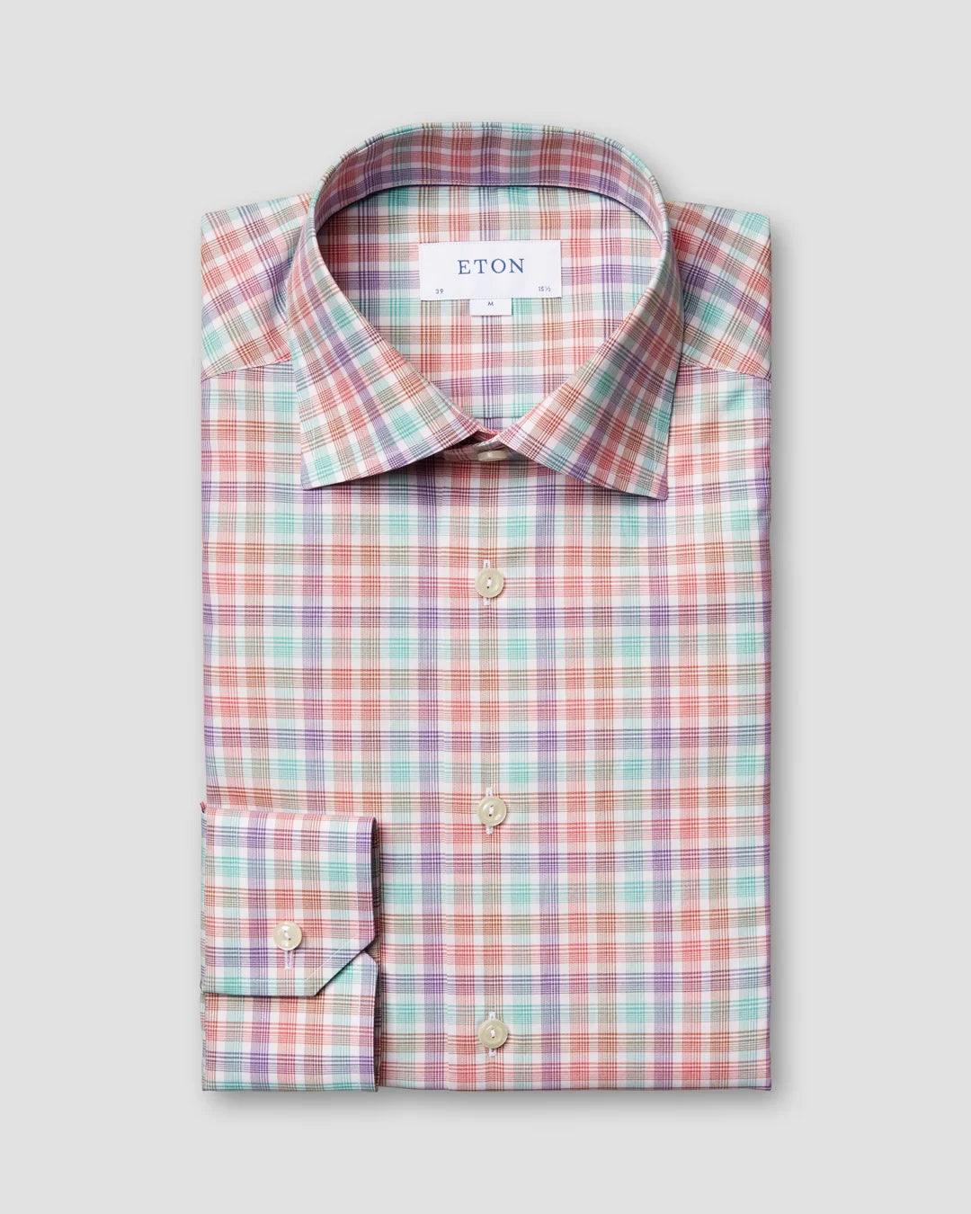 Pink Checked Fine Twill Shirt Eton