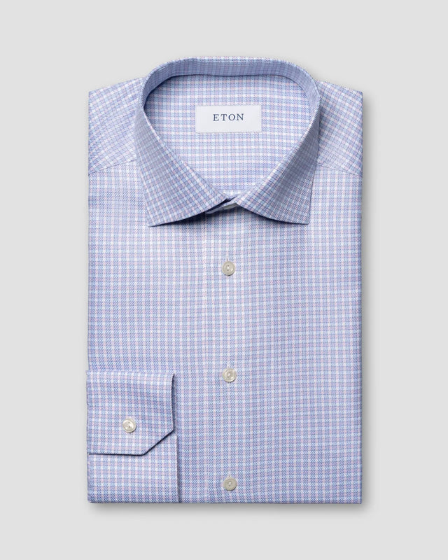 Checked Signature Twill Shirt - Eton