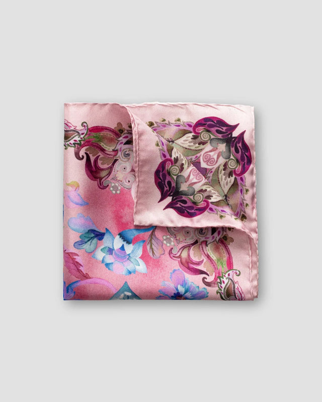 Pink flowers pocket square
