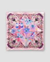 Pink flowers pocket square
