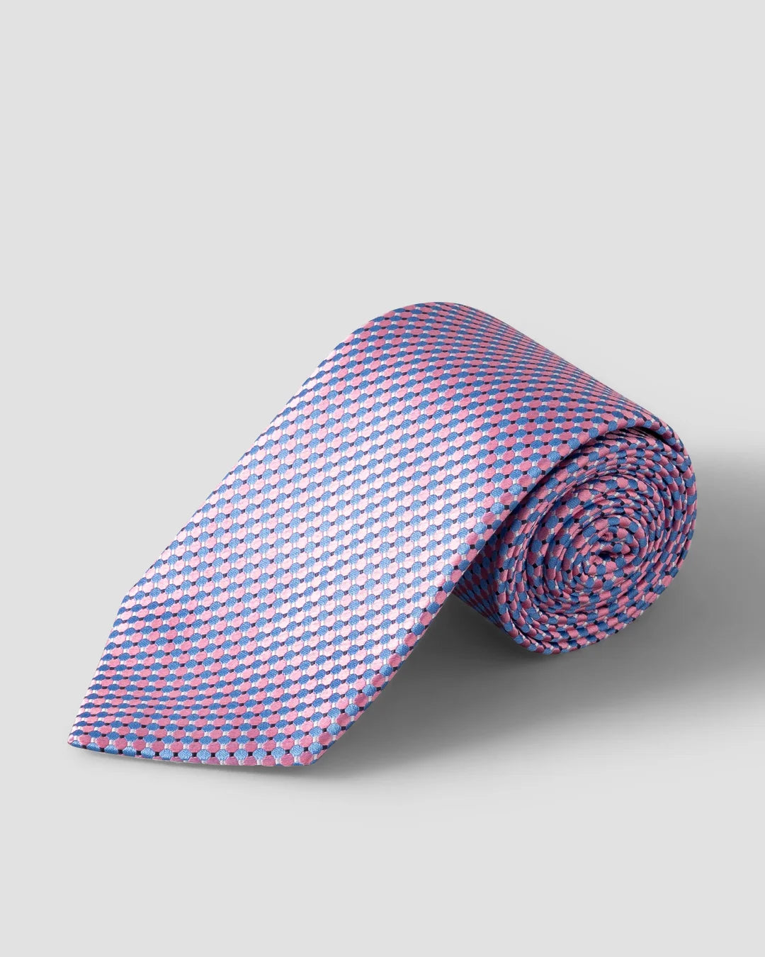 Pink Geometric Silk Tie Eton