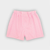 Pink Gingham Check Cotton Boxer Shorts
