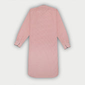 Gingham Check Cotton Nightshirt With Navy Piping