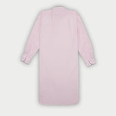 Pink Hairline Stripe Sea Island Quality Cotton Nightshirt With Navy Piping