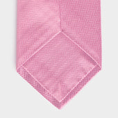 Pink Herringbone Silk Tie
