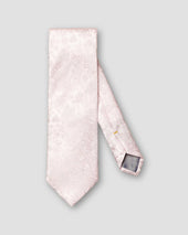 Rosa Jacquard-Seidenkrawatte mit floralem Muster