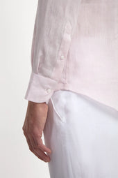 Pink Linen Shirt Made In Italy